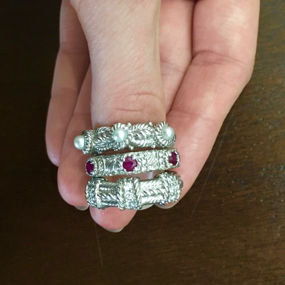 Judith Ripka Sterling Silver Rings - Picture 3 of 5